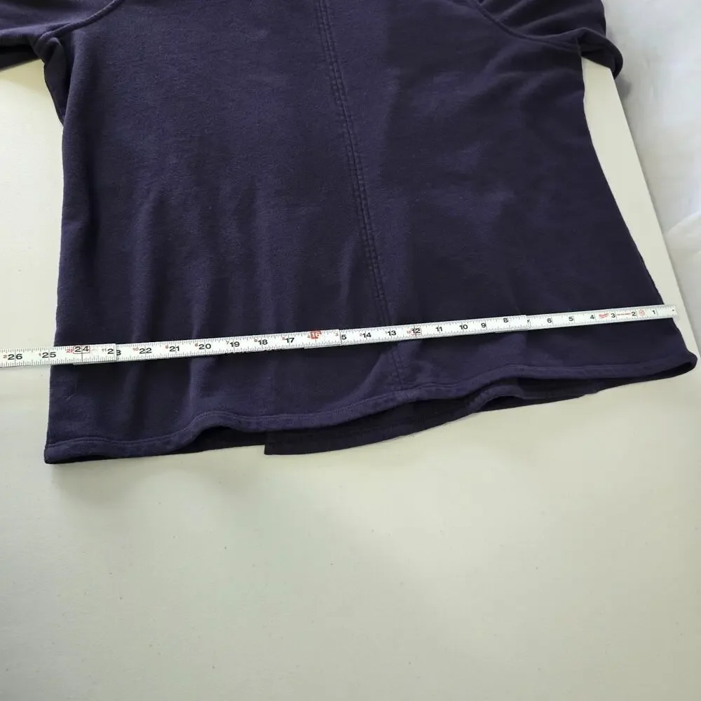 Lands' End Side Zip Sweater Women's 2X Dark Blue Long Sleeves